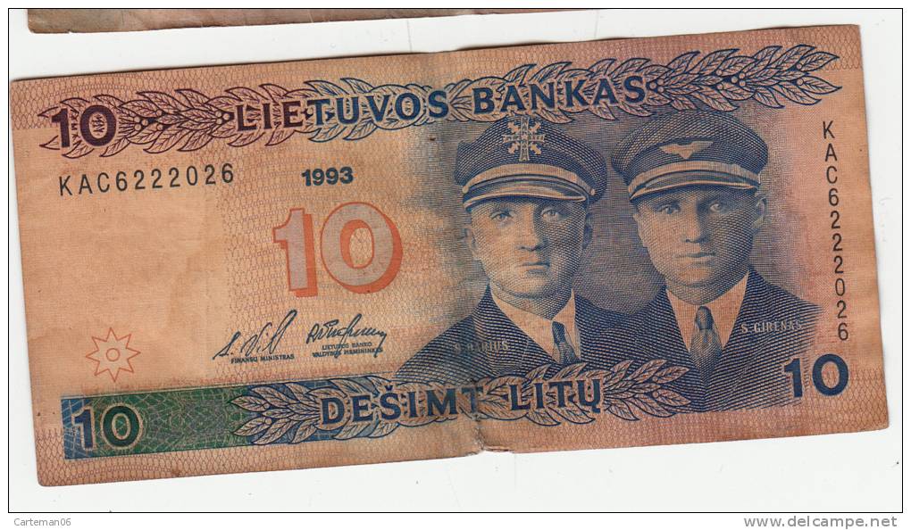 Billet - Lituanien - 10  Desimt Litu - 1993 - Lithuania