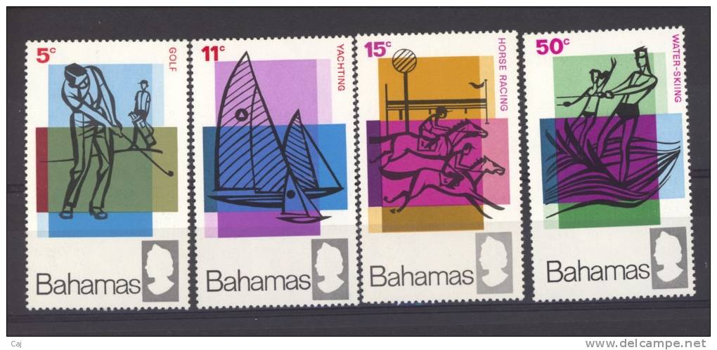 Bahamas  -  1968  :  Yv  261-64  **   Bateau - Boat    Sport - 1963-1973 Autonomie Interne