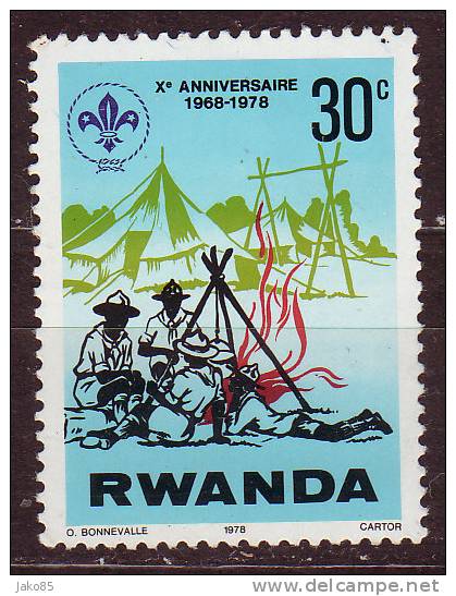 RWANDA - 1978 - YT N° 813 - Nsg - Scoutisme - Neufs