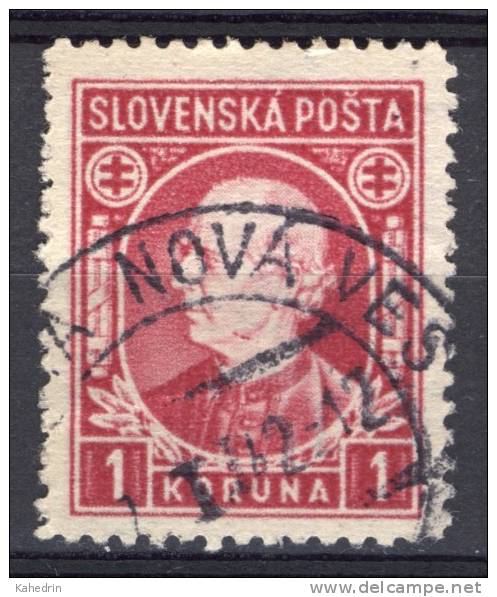 Slovakia Slovensko 1939, Andrej Hlinka (o), Used - Oblitérés