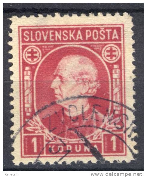 Slovakia Slovensko 1939, Andrej Hlinka (o), Used - Oblitérés