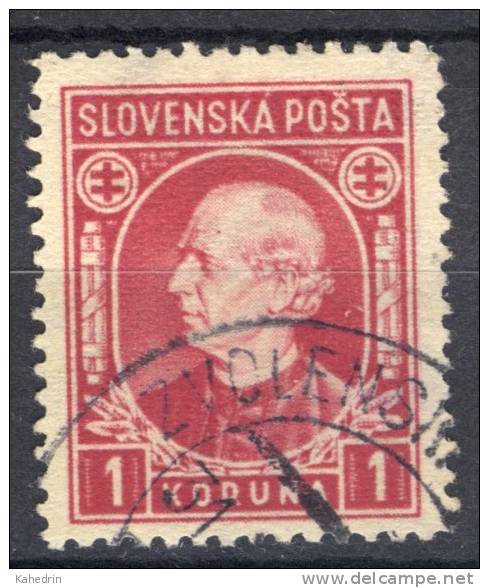 Slovakia Slovensko 1939, Andrej Hlinka (o), Used - Gebruikt