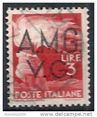 1945-47 TRIESTE AMG VG USATO DEMOCRATICA 3 LIRE - RR10718-2 - Gebraucht