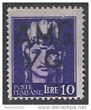 1945-47 TRIESTE AMG VG 10 LIRE MH * - RR10719 - Nuovi