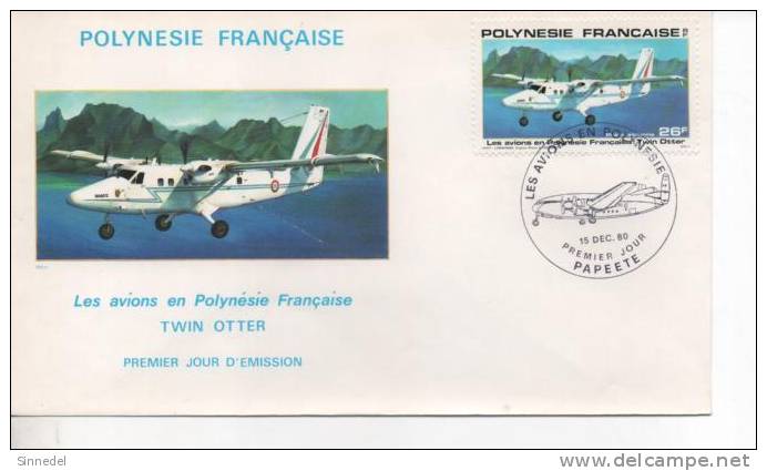 LES AVIONS EN POLYNESIE FRANCAISE TWIN OTTER - Cartas & Documentos