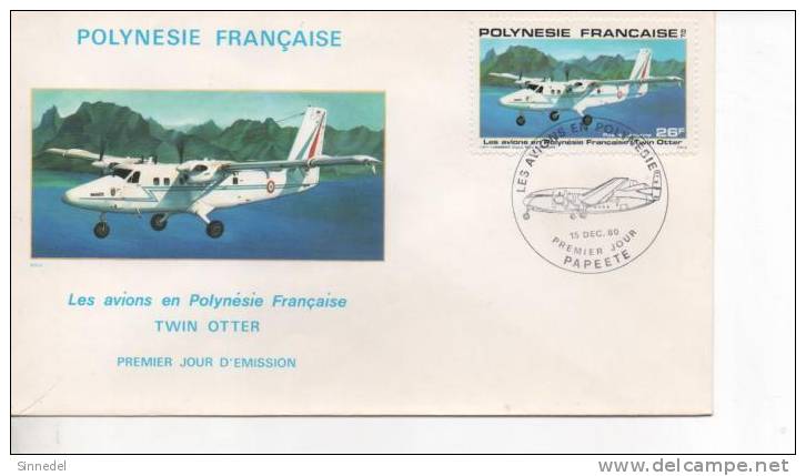 LES AVIONS EN POLYNESIE FRANCAISE TWIN OTTER - Lettres & Documents