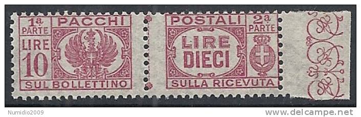 1946 LUOGOTENENZA PACCHI POSTALI 10 LIRE MNH ** - RR10730-2 - Postpaketten