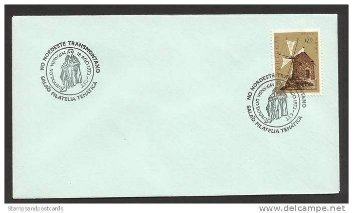 Portugal Cachet Commémoratif Expo Philatelique Miranda Do Douro 1973 Philatelic Expo Event Postmark - Flammes & Oblitérations