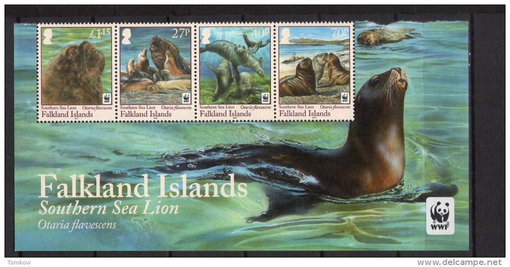 475 WWF W.W.F.  2011 Falkland Islands - Southern Sea Lion  MNH Set - Neufs