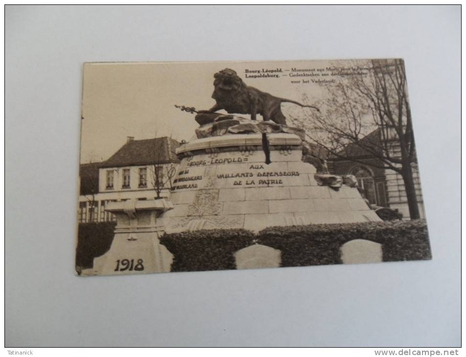 Bourg-Léopold Monument Aux Morts Pour La Patrie - Leopoldsburg