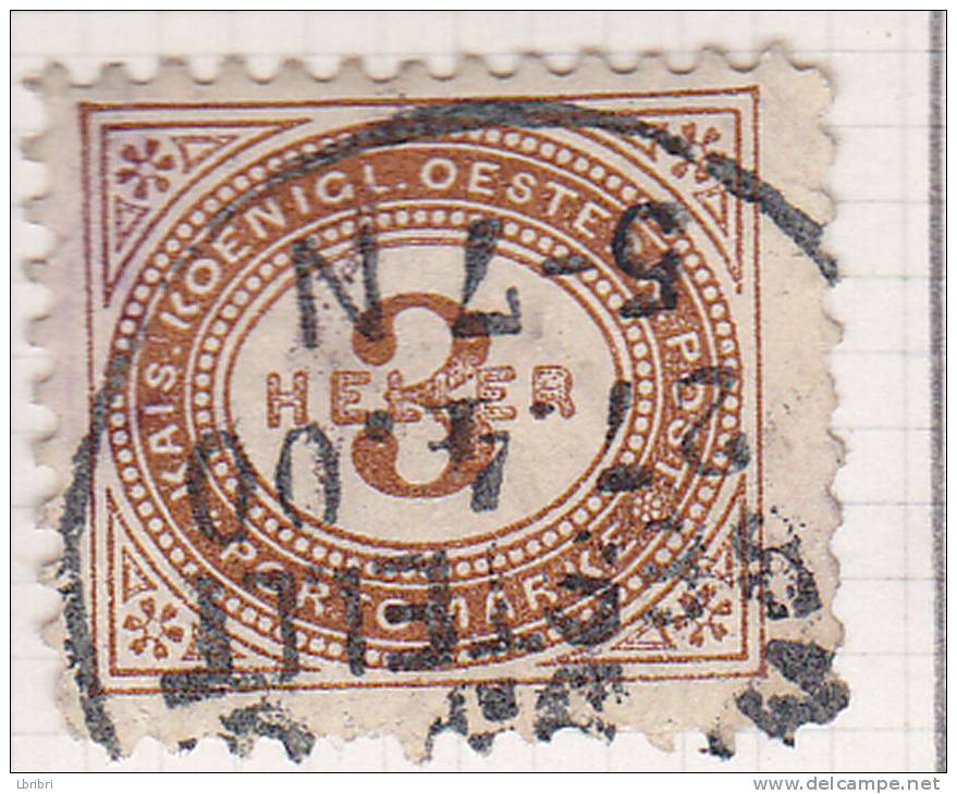 AUTRICHE N° 24 3 H BRUN DENTELÉS 10 1/2 - Postage Due