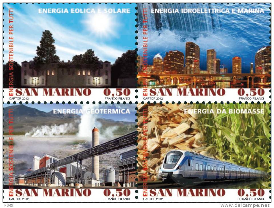 REPUBBLICA DI SAN MARINO - ANNO 2012 - ANNO INTERNAZIONALE DELL´ ENERGIA SOSTENIBILE   - NUOVI MNH ** - Nuevos