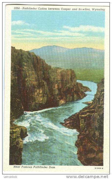 USA, Pathfinder Canyon Between Casper And Rawlins, Wyoming, Unused 1920s Postcard [10208] - Other & Unclassified