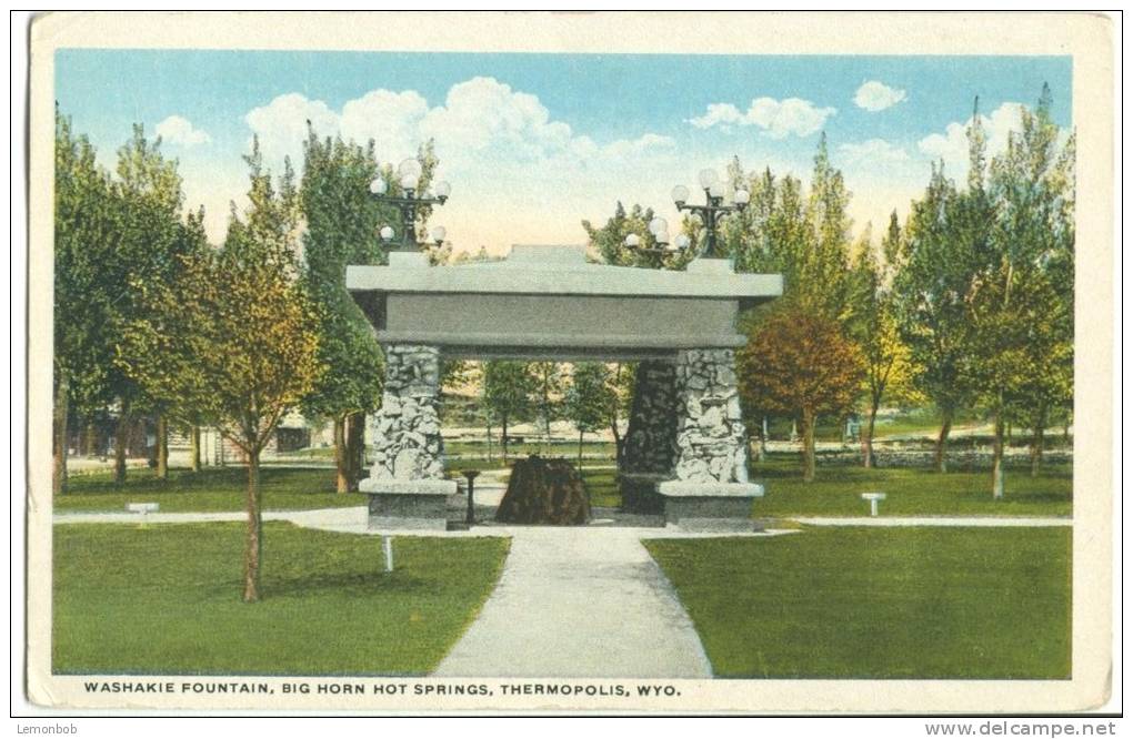 USA, Washakie Fountain, Big Horn Hot Springs, Thermopolis, Wyoming, Early 1900s Unused Postcard [10209] - Other & Unclassified