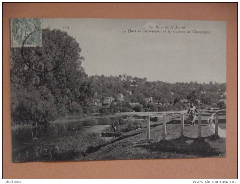 Cp Quai De Champignol Et Coteaux De Champigny - Champigny