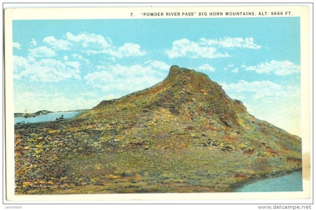 USA, Powder River Pass, Big Horn Mountains, Wyoming, 1910s-1920s Unused Postcard [10212] - Other & Unclassified