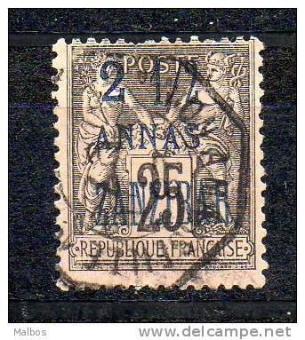 ZANZIBAR  1896 (ob)  Y&T N° 24 Défect (trés Léger Amainci) - (1ère Surch = 3mm) CACHET MARITIME OCTOG. Réunion Marseille - Used Stamps