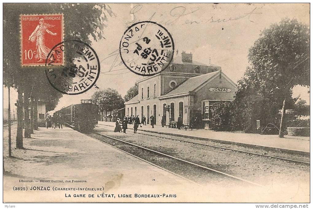 Cpa Jonzac La Gare - Jonzac