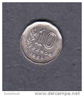 ARGENTINA    10  PESOS  1964  (KM # 60) - Argentina