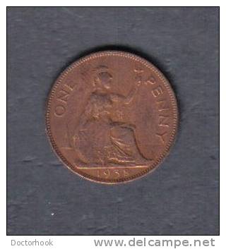 GREAT BRITAIN   1  PENNY 1938  (KM # 845) - D. 1 Penny