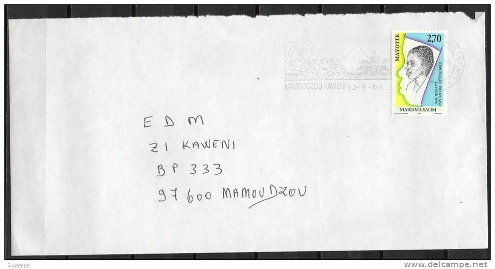 Mayotte - Lettre - 2000 - Yvert N° 58 - Mamoudzou - Briefe U. Dokumente