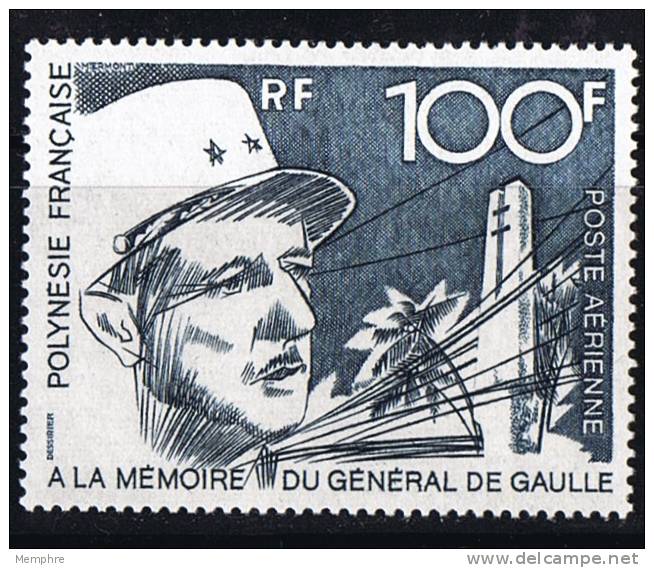 Mémorial Au Général De Gaulle  Poste Aérienne 70  * Charnière - Neufs