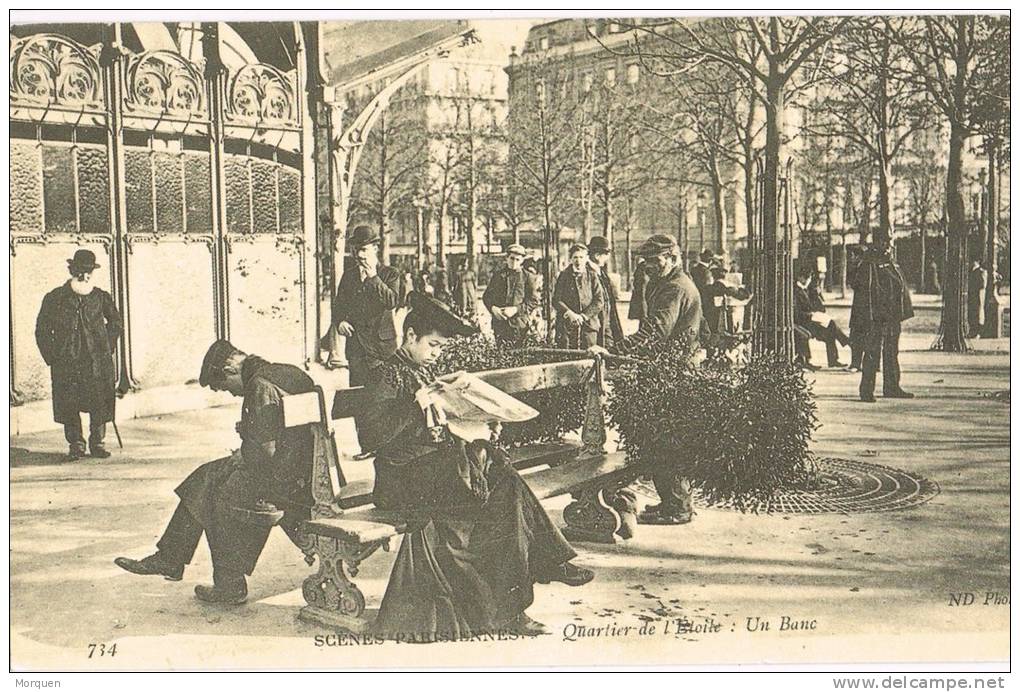 Reprodution Postal PARIS, Quartier De L'Etoile - Plazas
