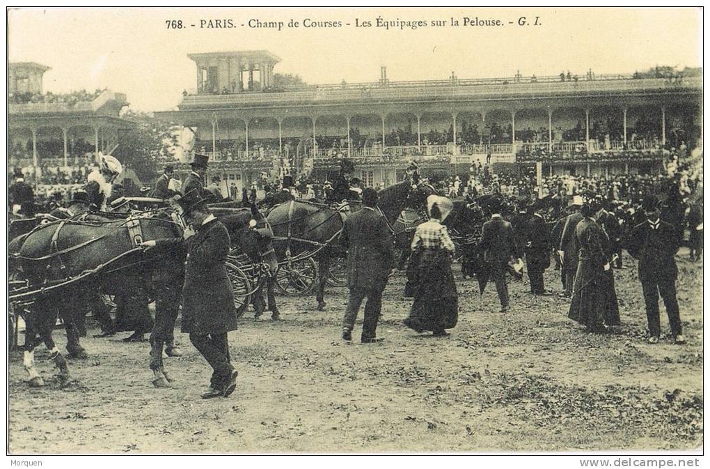 Reprodution Postal PARIS, Champs De Courses. Carreras - Plazas