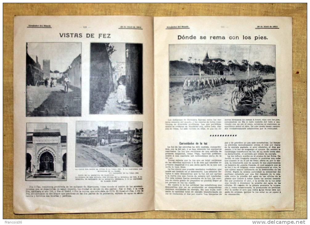 Alrededor Des Mundo 1911 - Mlle De Bray - El Acorazado Texas - Queso Roquefort - La Cebra - Fez Marruecos - Salvajes Etc - [1] Jusqu' à 1980