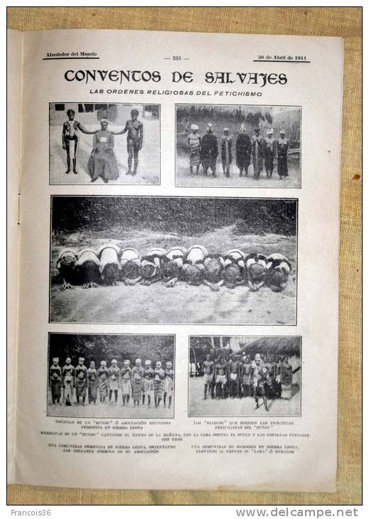 Alrededor Des Mundo 1911 - Mlle De Bray - El Acorazado Texas - Queso Roquefort - La Cebra - Fez Marruecos - Salvajes Etc - [1] Jusqu' à 1980