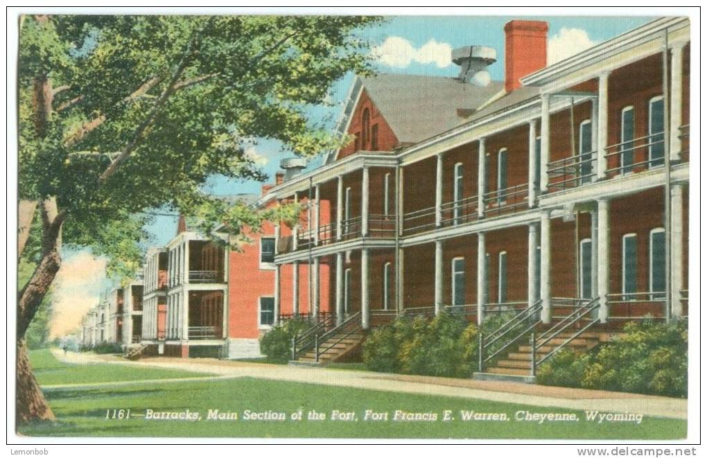 USA, Barracks, Main Section Of The Fort, Fort Francis E. Warren, Cheyenne, Wyoming, Unused Postcard [10227] - Cheyenne