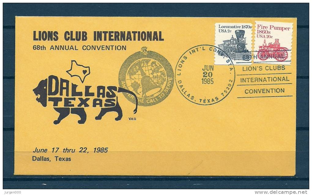 Lions Club, UNITED STATES, 20/06/1985, 68th ANNUAL CONVENTION  -  DALLAS TEXAS (GA2669) - Rotary, Lions Club