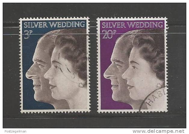 UK 1972 Used Stamp(s) Silver Wedding Nrs. 609-610 - Gebruikt