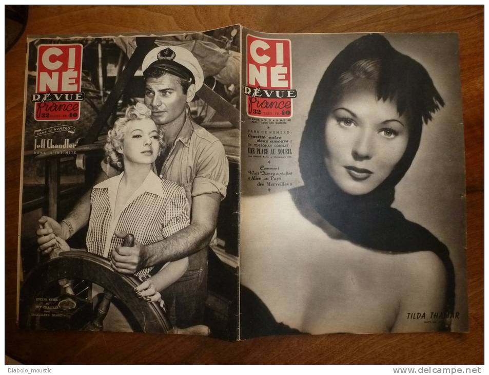 CINE-REVUE  N° 21 Du 28 Mai 1951 ....Tilda Thamar......Jeff Chandler...Nicole Coucel...etc.... - Cinema