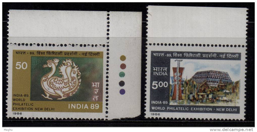 India MNH 1987, Set Of 2, India 89 Stamp Exhibition., - Nuovi