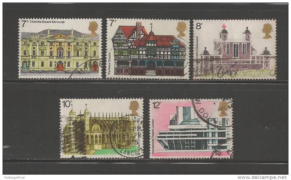 UK 1975 Used Stamp(s) Architectural Heritage Year Nrs. 673-677 - Usados