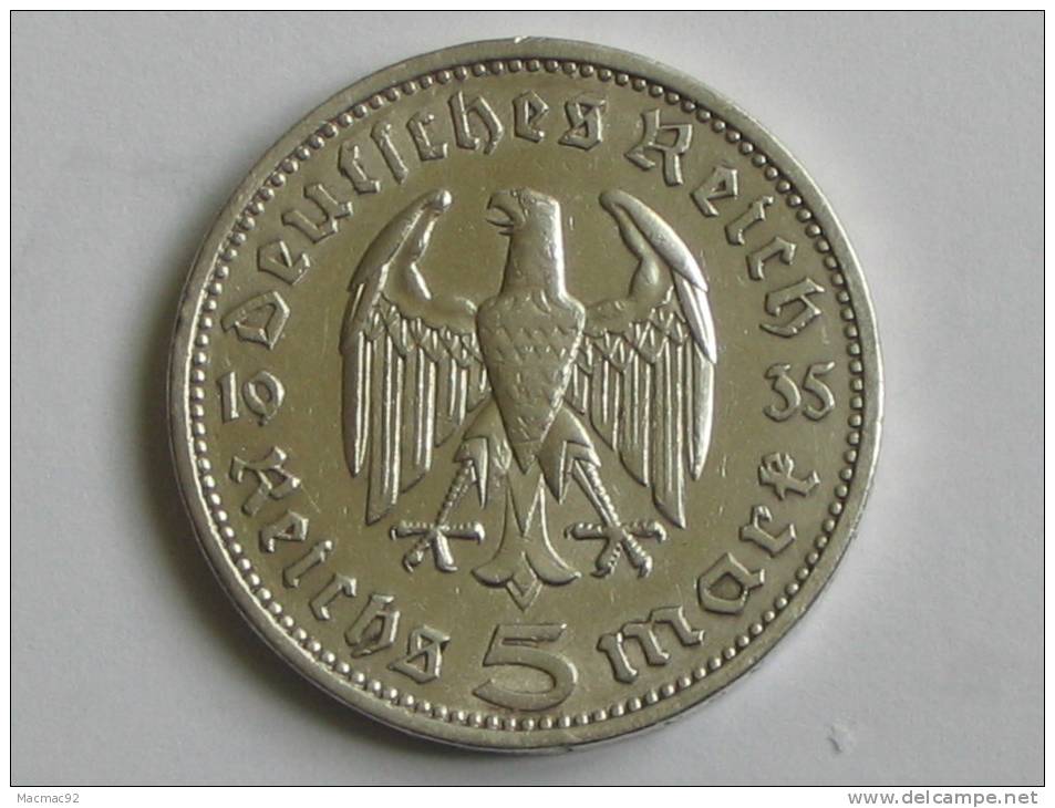 5 Reichs Mark 1935 A - Allemagne - Third Reich - - 5 Reichsmark