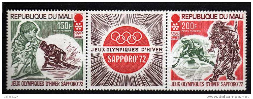 Mali : Triptyque Jeux Olympiques De Sapporo 1972 N** MNH - Mali (1959-...)