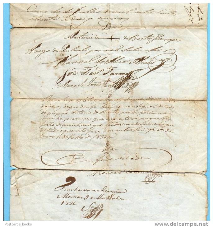 1836 PAPEL SELADO Portugal CAUSA JUSTA / JUNTA Dos JUROS (taxa). Escritura (?) VILA De REI / TONDELLA / Viseu - Covers & Documents