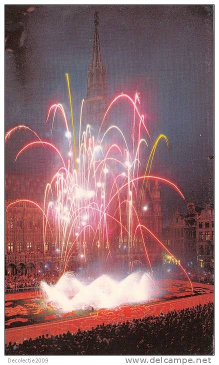 BR4079 Bruxelles Grand Place Tapis De Fleurs   2 Scans - Brussels By Night