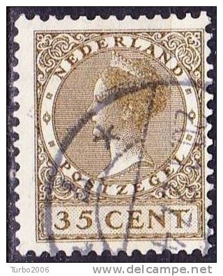 1926-1939 Koningin Wilhelmina Veth 35 Cent Bruin Met WM Ringen NVPH 195 - Used Stamps
