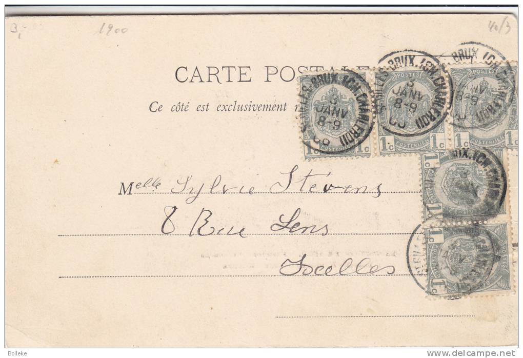 Exposition De 1900  - Belgique - Carte Postale De 1900 - Oblitération St Gilles Brux - ICH Charleroi I - 1894-1896 Tentoonstellingen