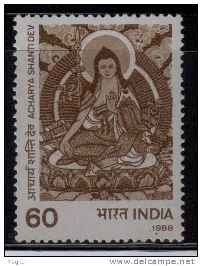 India MNH 1988, Acharya Shanti Dev, Buddhist Scholar, Religion Buddhism - Neufs