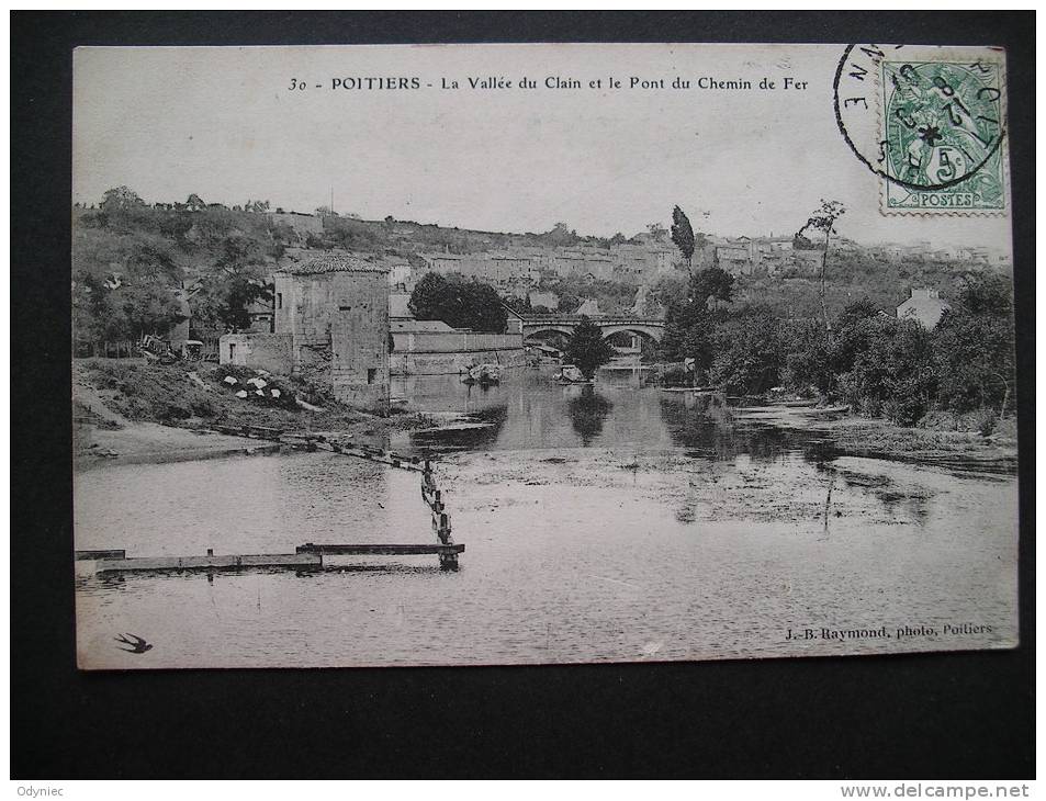 Poitiers-La Vallee Du Clain Et Le Pont Du Chemin De Fer 1907 - Poitou-Charentes