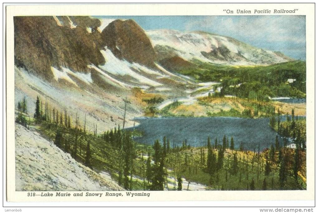 USA, On Union Pacific Railroad, Lake Marie And Snowy Range, Wyoming, Unused Postcard [10238] - Other & Unclassified