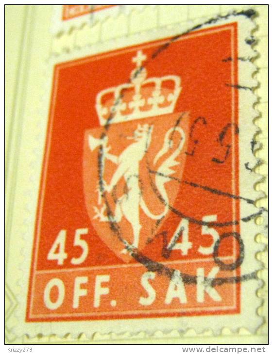 Norway 1955 Official Stamp 45ore - Used - Dienstzegels