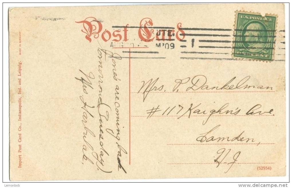 USA, Lemcke Building, Indianapolis, Indiana, 1909 Used Postcard [10247] - Indianapolis