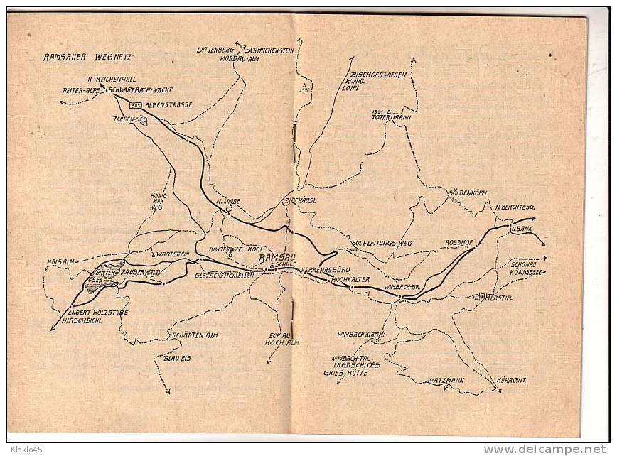 Livre Touristique Allemand - Dein Urlaubsberater In Ramsau - 5 Vues Lac , Chapelle , Vallée , Chute D´eau ... - Carte - Allemagne (général)