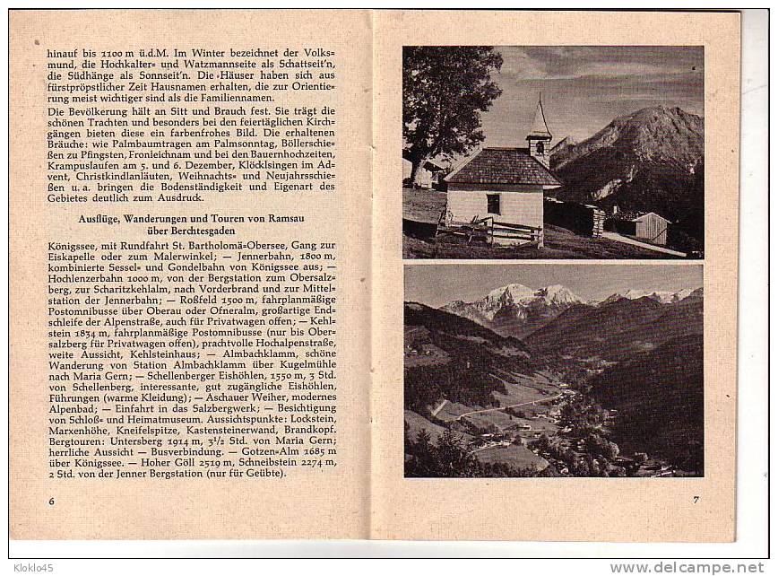 Livre Touristique Allemand - Dein Urlaubsberater In Ramsau - 5 Vues Lac , Chapelle , Vallée , Chute D´eau ... - Carte - Allemagne (général)