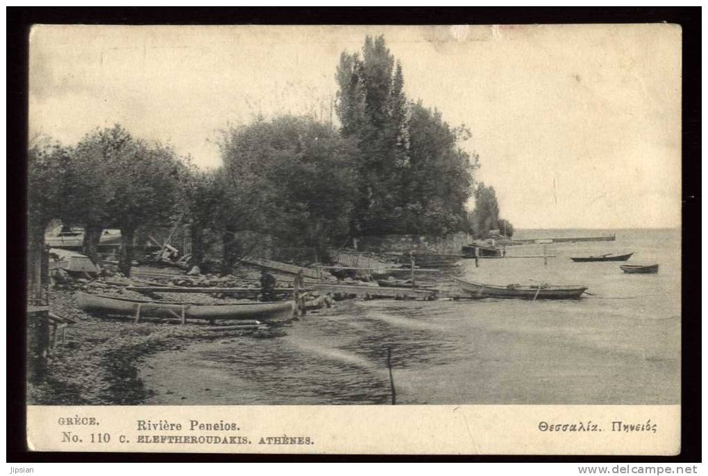 Cpa Grèce Rivière  Peneios ...................  Athènes Eleftheroudakis   LEQ9 - Grèce